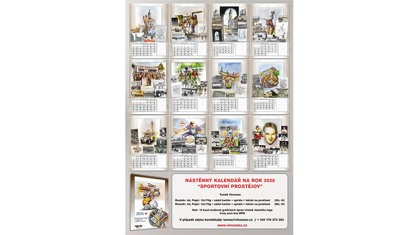 Tomáš Vincenec vydal  SPORTOVNÍ KALENDÁŘ