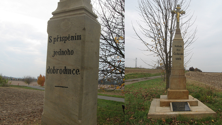 Byl opraven kříž u Čechůvek,  připomíná padlé husary