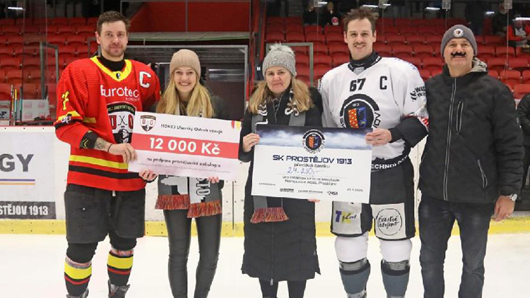 Hokejisté SK Prostějov 1913  pomohli onkologickým pacientům
