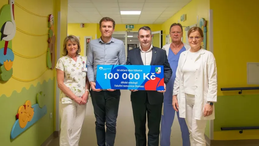 Obyvatelé Výšovic darovali dětské onkologii 100 tisíc
