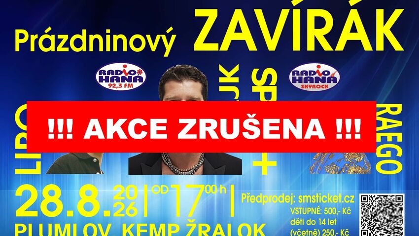 Prázdninový Zavírák se přesouvá