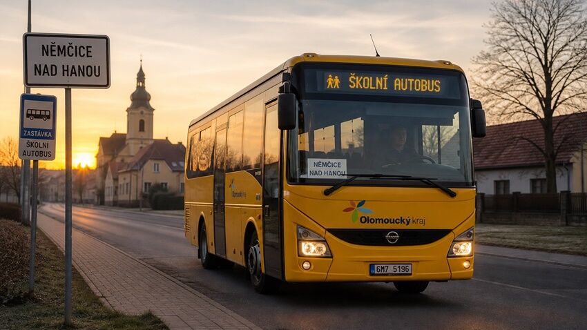Středoškoláky z Němčic vozí nový autobus