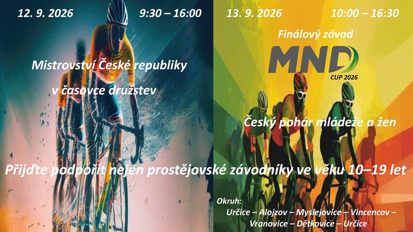 Mladí cyklisté budou v okolí Prostějova bojovat o tituly 