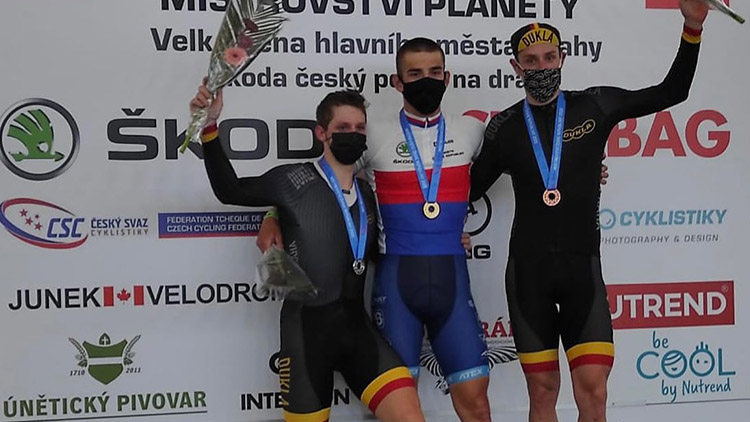 Třikrát zlatý prostějovský cyklista Daniel Babor!