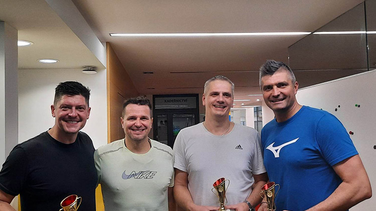 Druhý zimní Prostějov Cup tenistů  v Olomouci kořistí hustopečského deblu