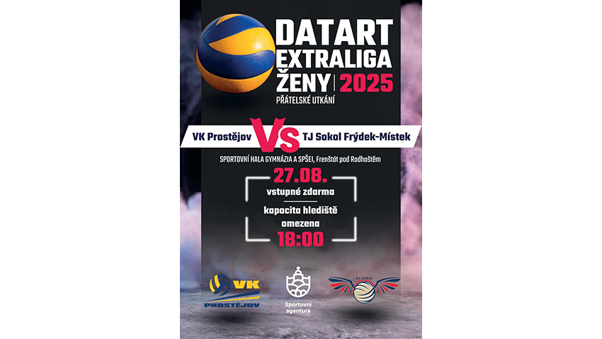 Prostějovské volejbalistky odehrají exhibiční zápas:  ve středu v nové frenštátské hale proti Frýdku-Místku